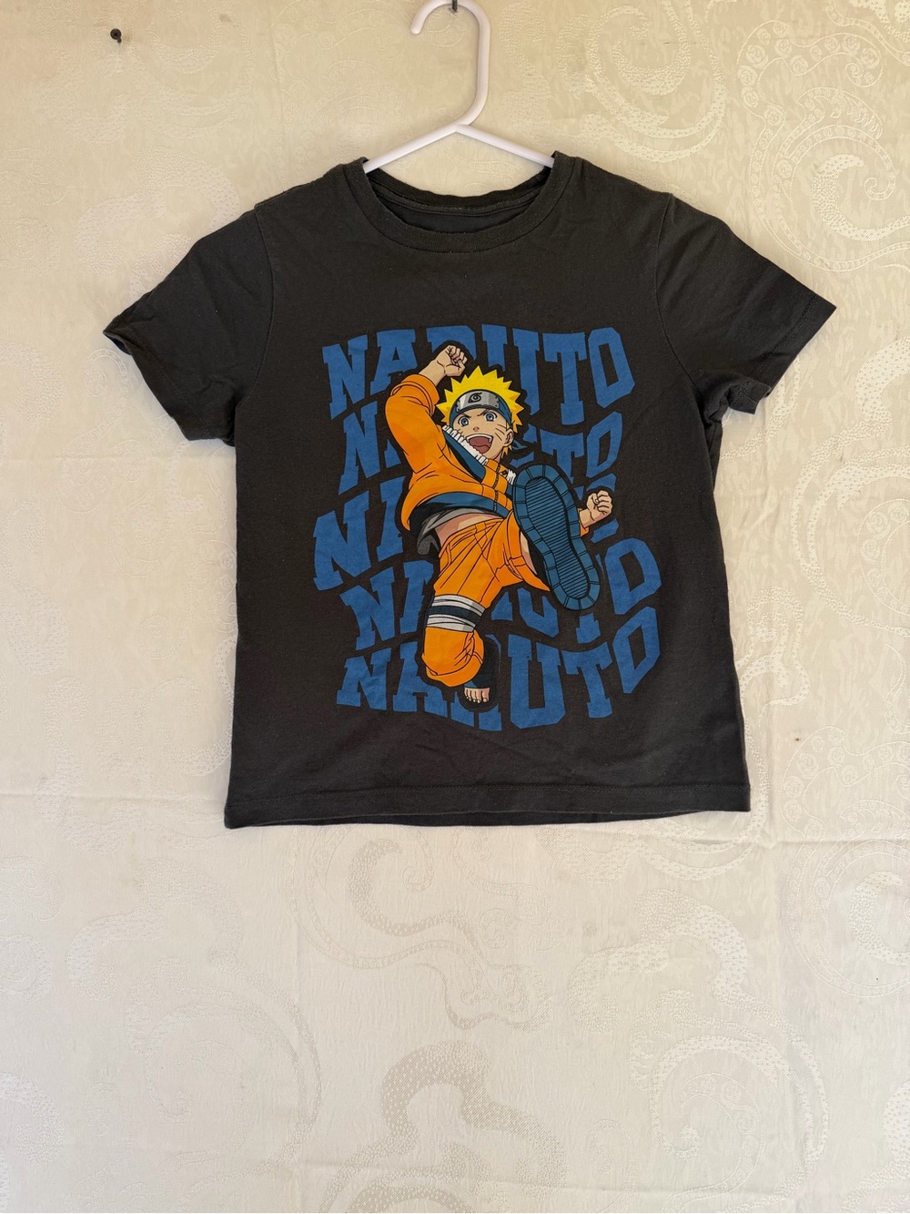 Naruto Graphic Tee for Kids - Black with Orange Print